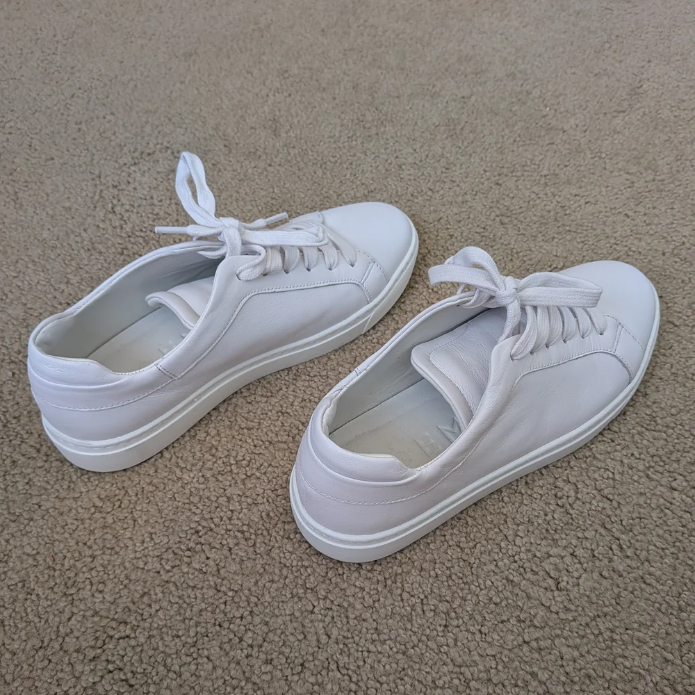 M Gemi Palestra Due White Leather Sneakers size 7 37 EUC - Picture 2 of 5